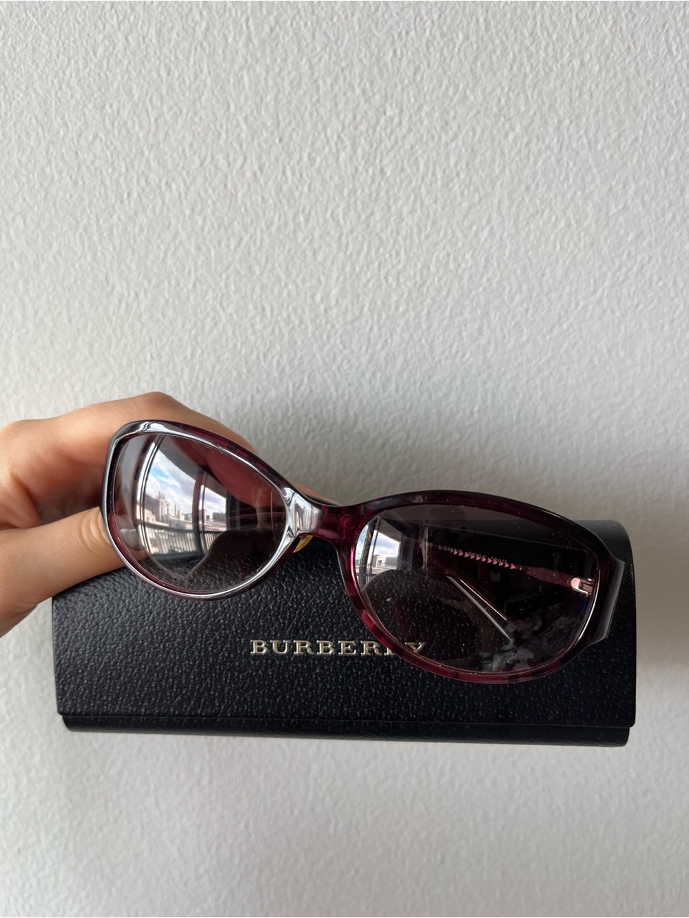 Burberry Women's purple Cat-Eye Sunglasses